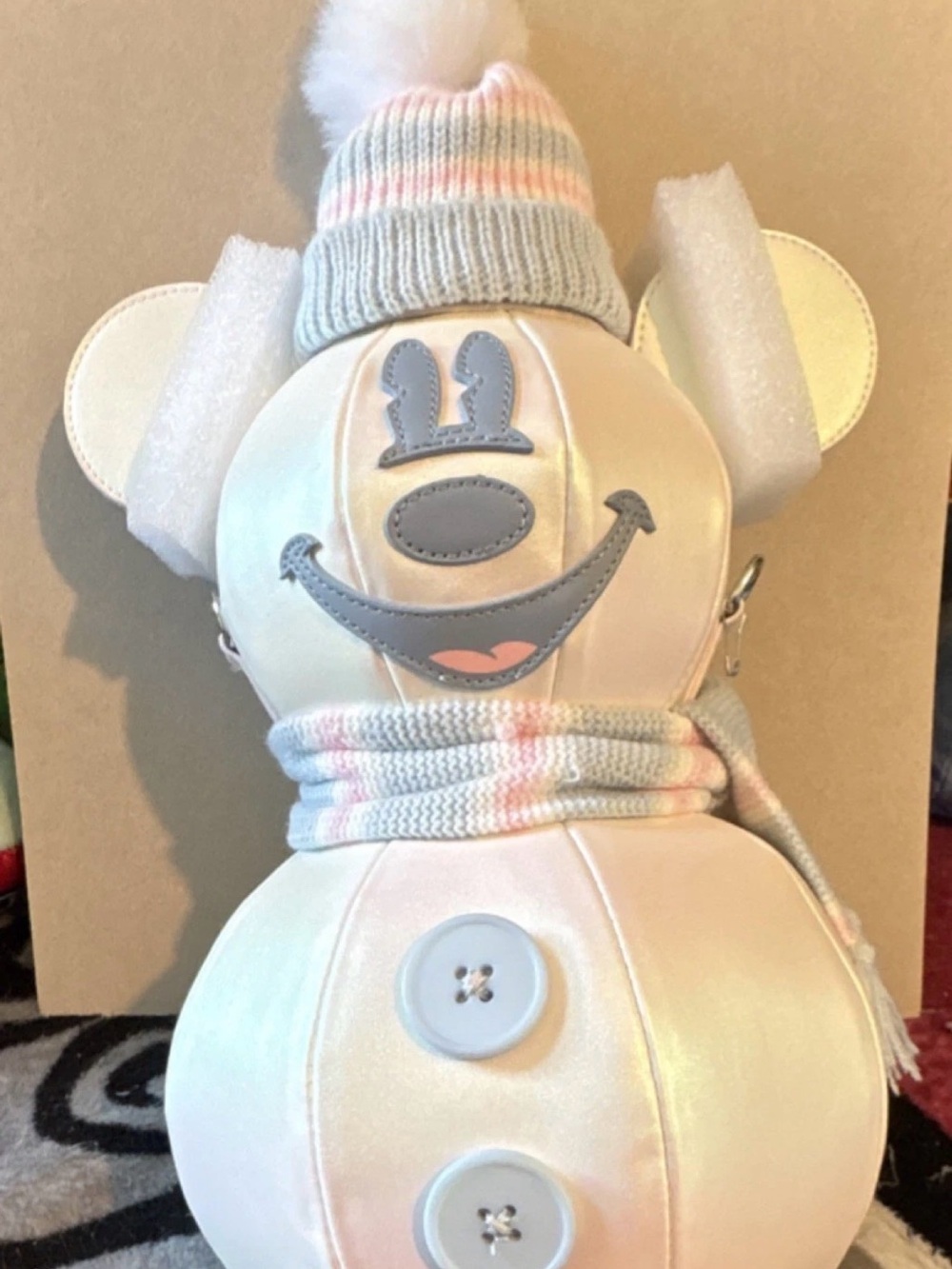 Stitch Shoppe by Loungefly Disney Mickey Mouse Snowman White Medium Crossbody